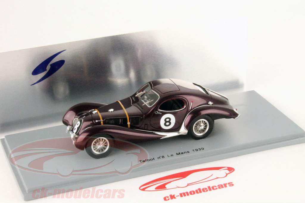 タルボット＃8 24ルマン1939デ·マッサ/マヘ1時43スパーク