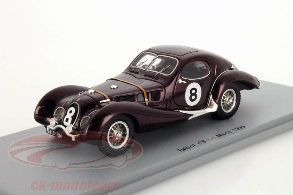 タルボット＃8 24ルマン1939デ·マッサ/マヘ1時43スパーク