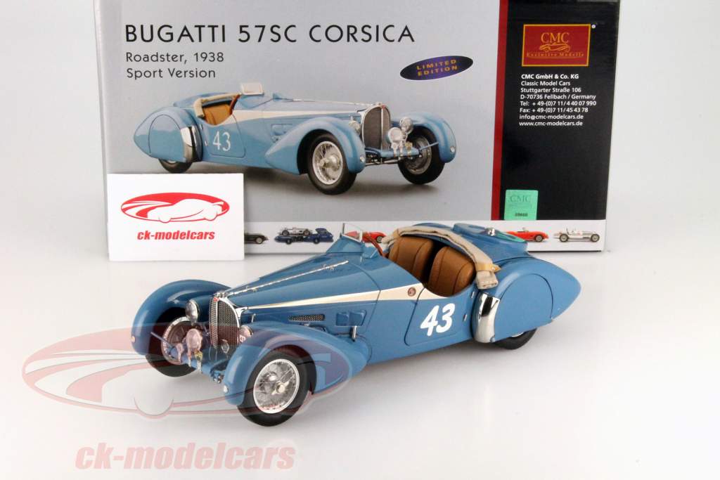 専用出品CMC 1/18 ブガッティ 57SC コルシカ1938 M-106 CMC 1:18 Bugatti 57 SC Corsica Roadster Year 1938