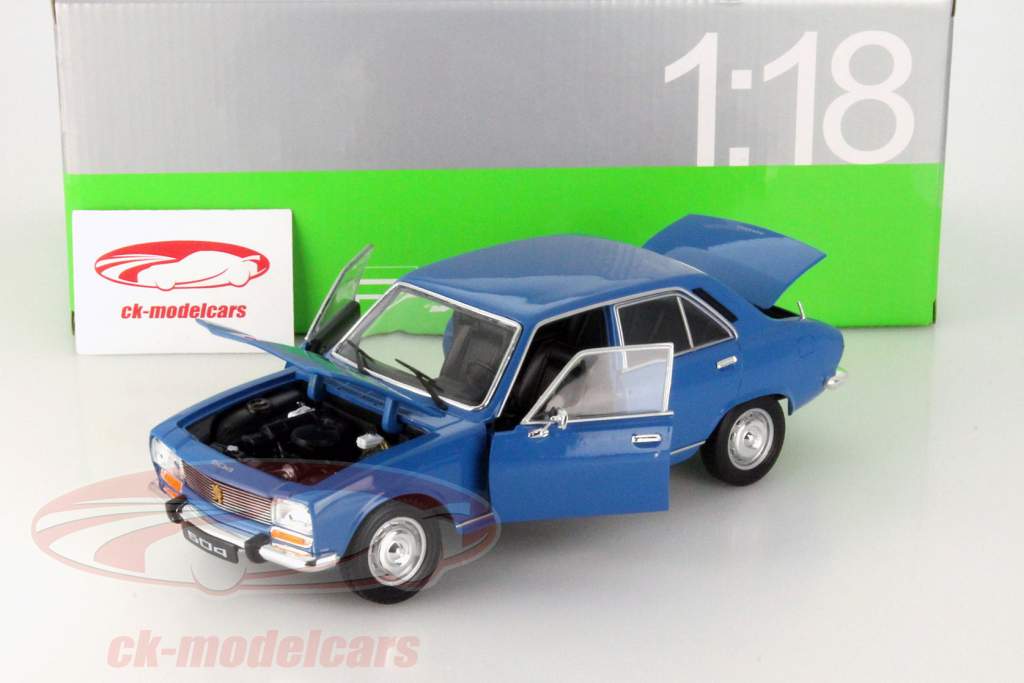 Peugeot 504 Anno 1975 azzurro 1:18 Welly