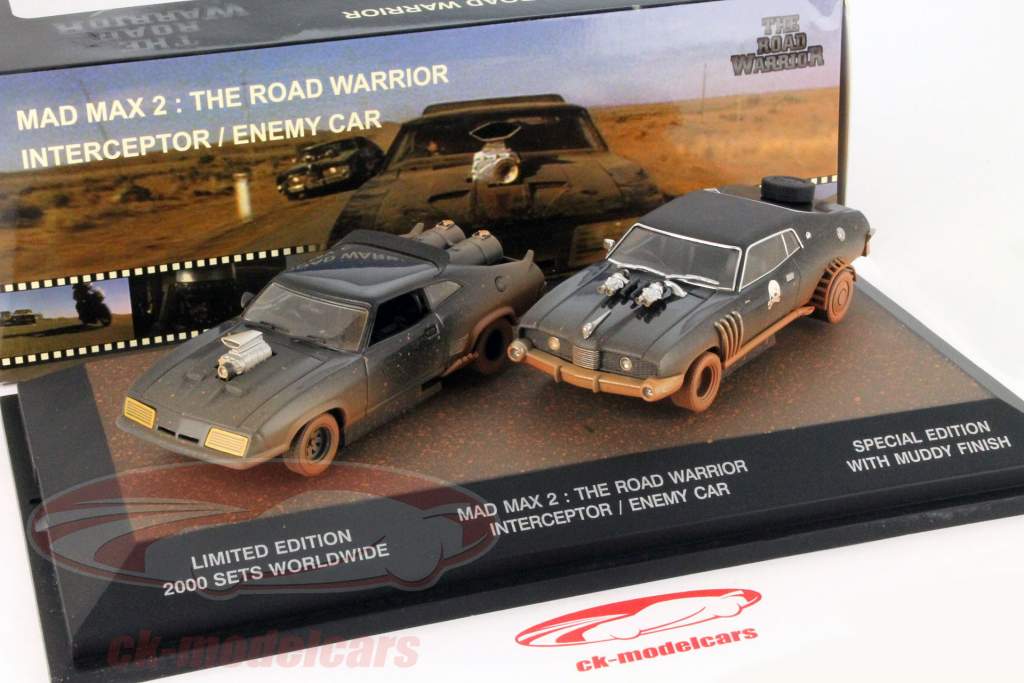 Mad Max 2 Weg Krijger Interceptor / Enemy Auto 2-Car Stel 1:43 AUTOart