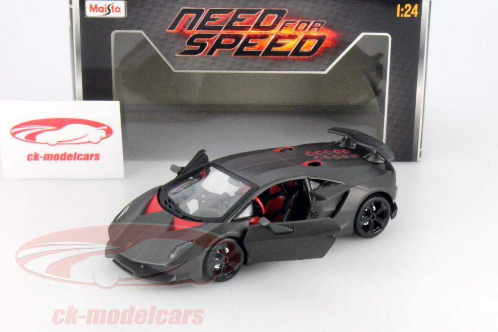 Lamborghini Sesto Elemento cinza escuro 1:24 Maisto