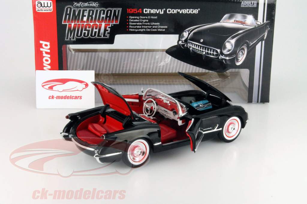 Chevrolet Corvette År 1954 sort 1:18 autoworld