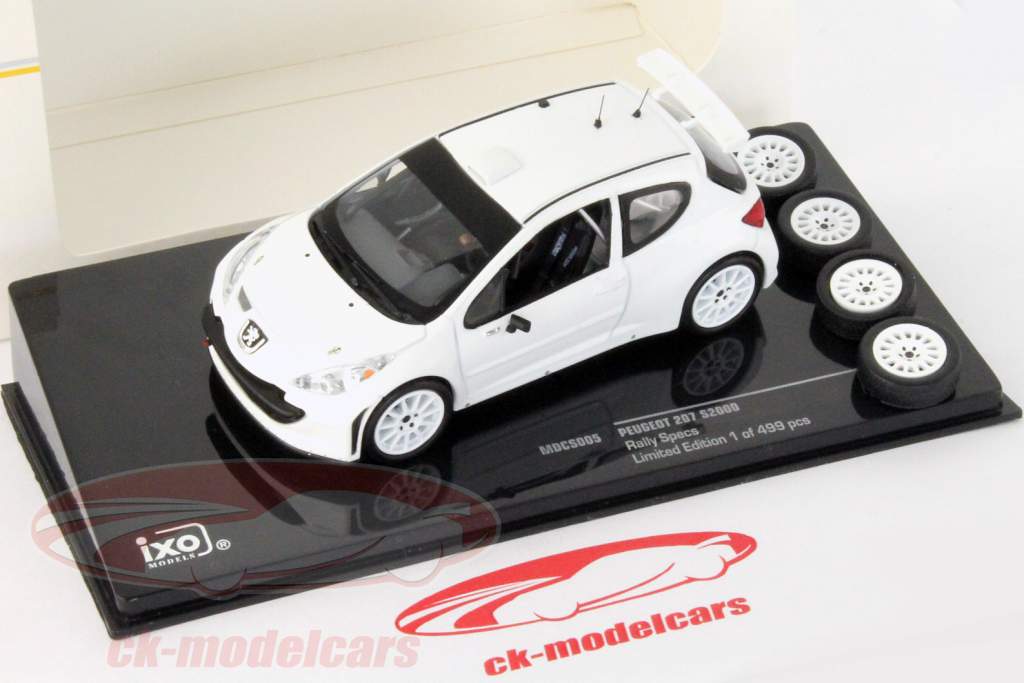 Peugeot 207 S2000 Rallye Specs Plain Lichaam Versie wit 1:43 Ixo