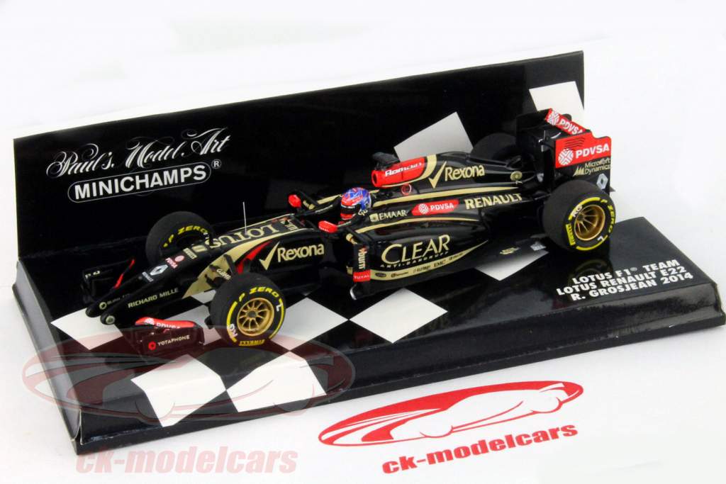 Minichamps 1:43 Romain Grosjean Lotus Renault E22 #8 Formel