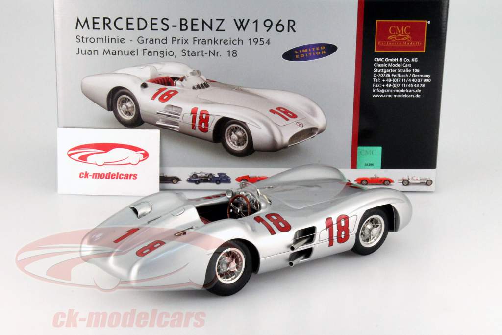 CMC 1:18 Juan Manuel Fangio Mercedes-Benz W196R #18 Formula