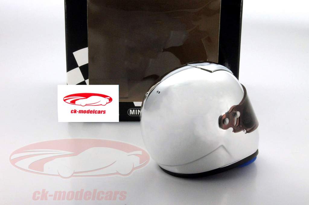 Formel 1 Fahrerhelm 2002 chrome 1:2 Minichamps