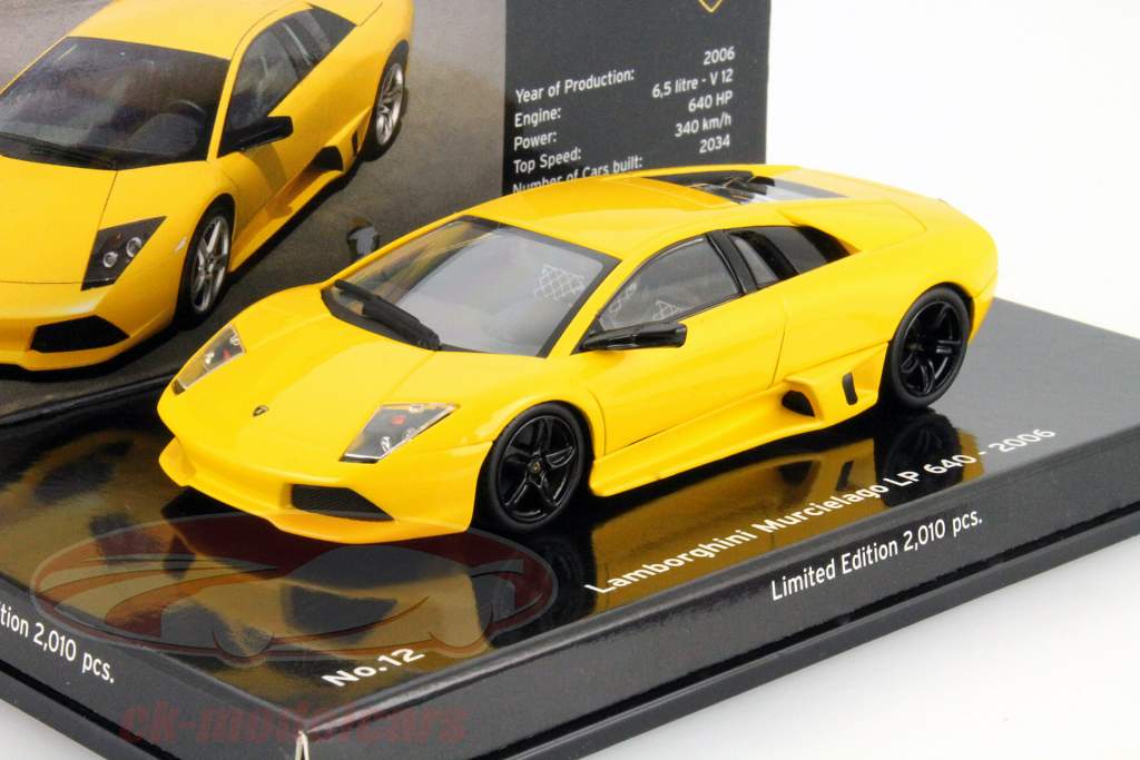 Lamborghini Murcielago LP 640 年 2006 黄色 1:43 Minichamps