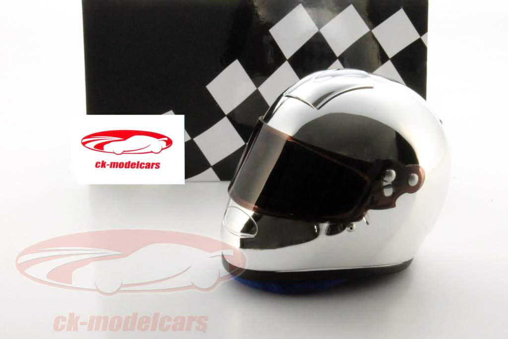 Formel 1 Fahrerhelm 2002 chrome 1:2 Minichamps