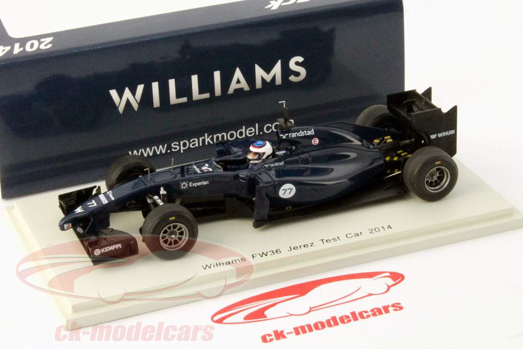 Spark 1:43 Valtteri Bottas Williams FW 36 Jerez Test Car