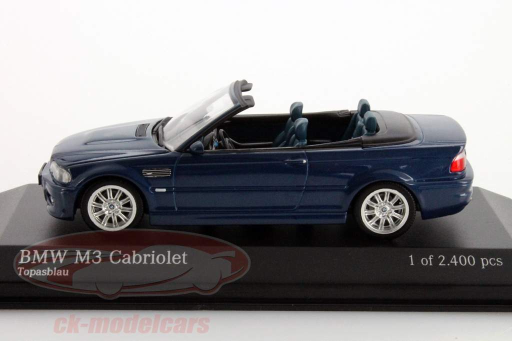 Minichamps 1:43 BMW M3 Cabriolet Year 2001 topaz blue