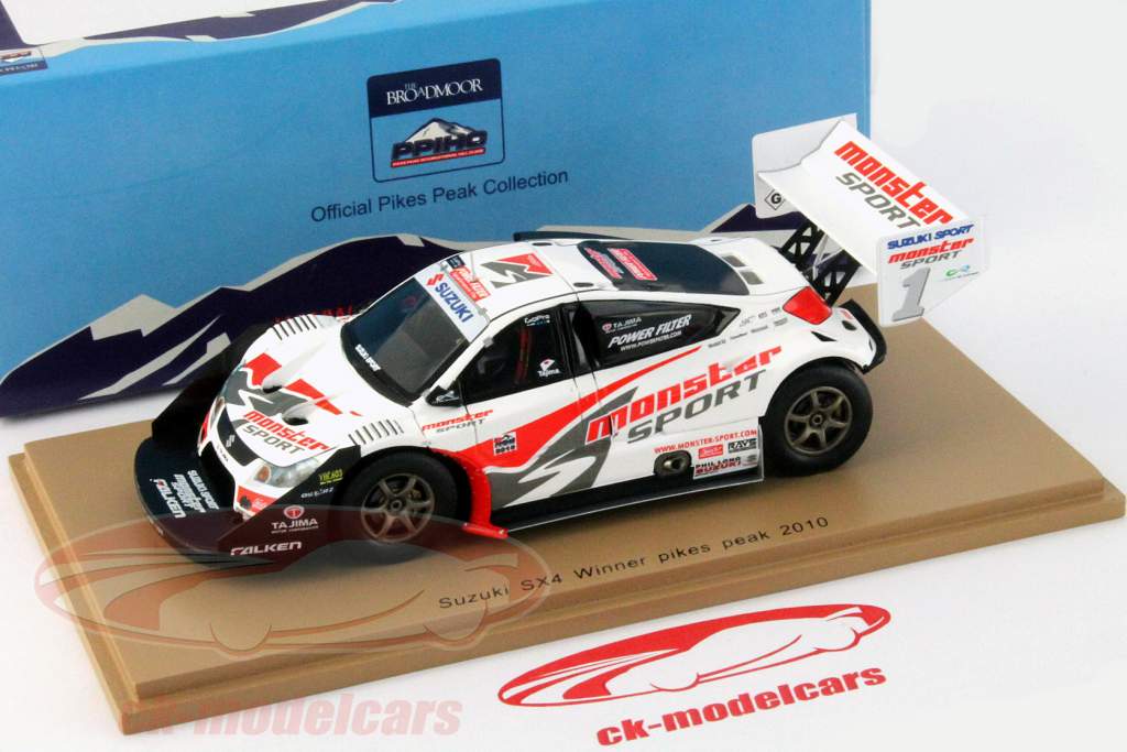 Spark 1:43 Suzuki SX4 Winner Pikes Peak 2010 Nobubiro Tajima