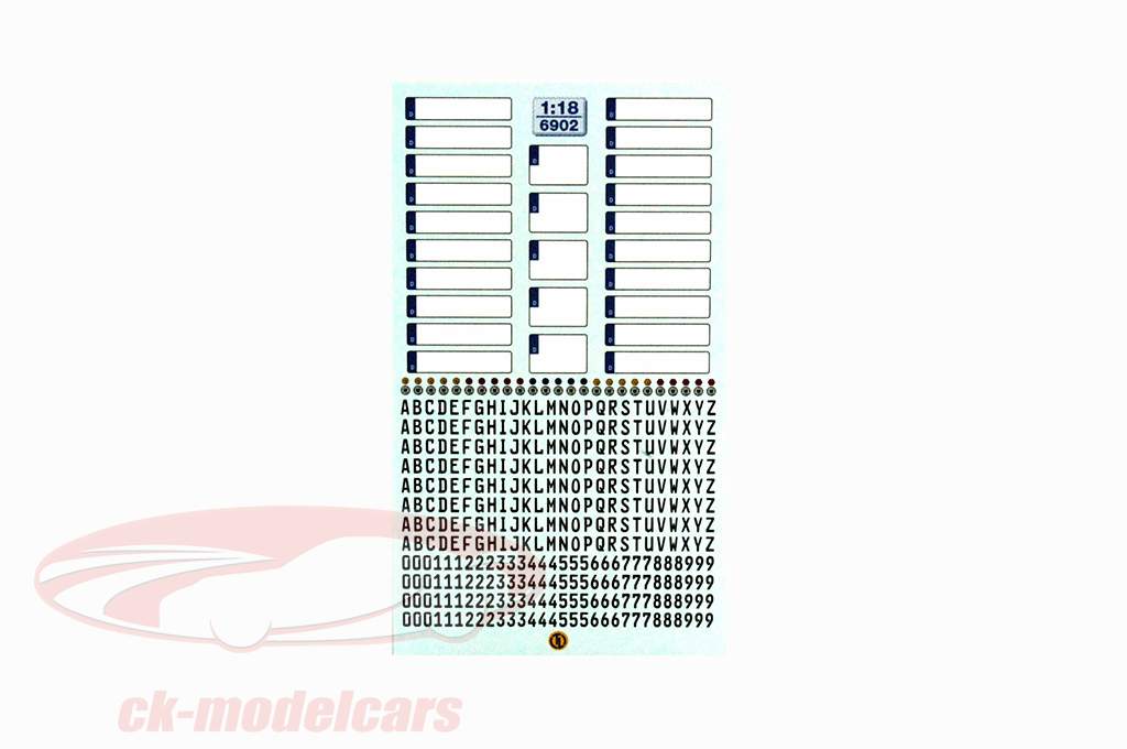 Flag til Individuel mærkning til Modelbiler i Scale 1:18 Nej 6902