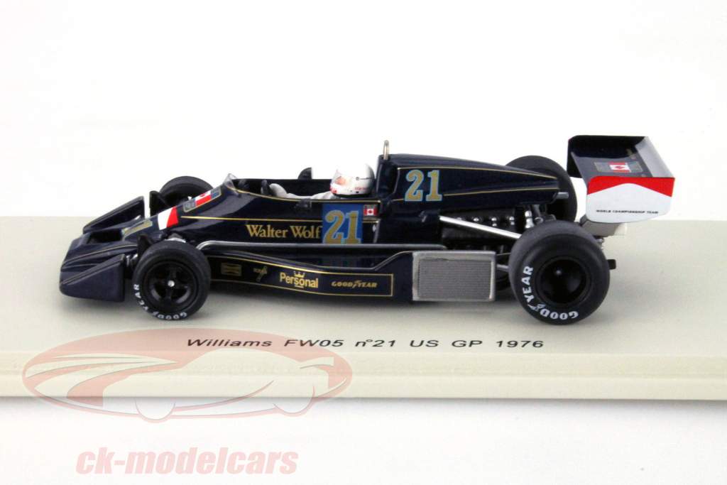 Warwick Brown Williams FW05 #21 EUA GP Formula 1 1976 1:43 Spark