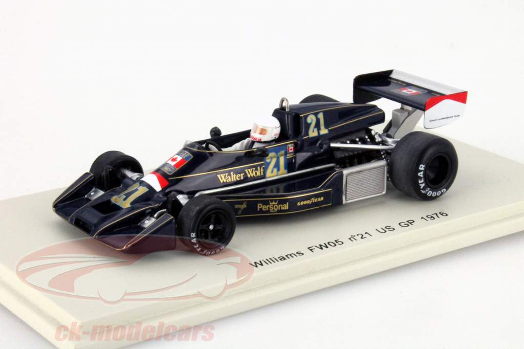 Warwick Brown Williams FW05 #21 EUA GP Formula 1 1976 1:43 Spark