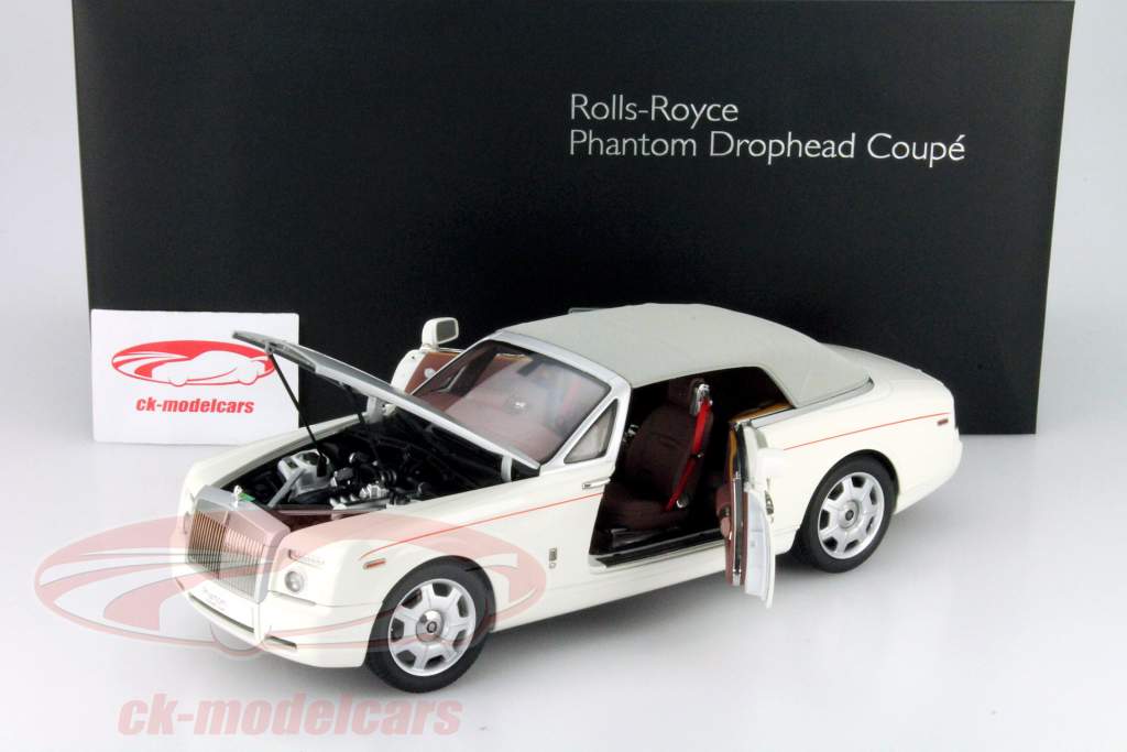 Rolls Royce Phantom Drophead Coupe Cabrio With softtop White 1:18 Kyosho