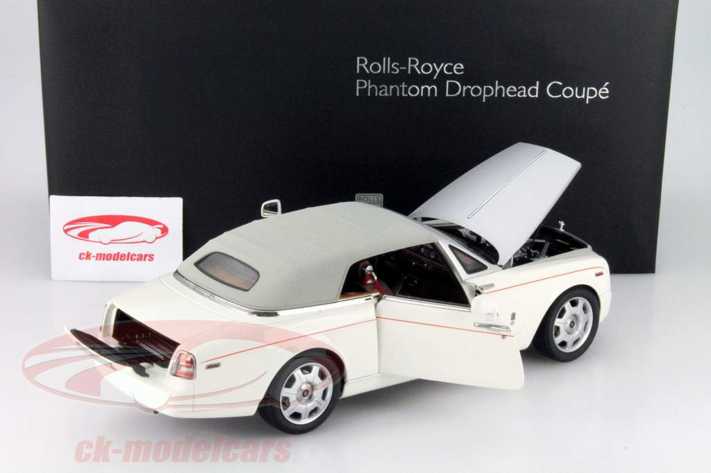 Rolls Royce Phantom Drophead Coupe Cabrio With softtop White 1:18 Kyosho
