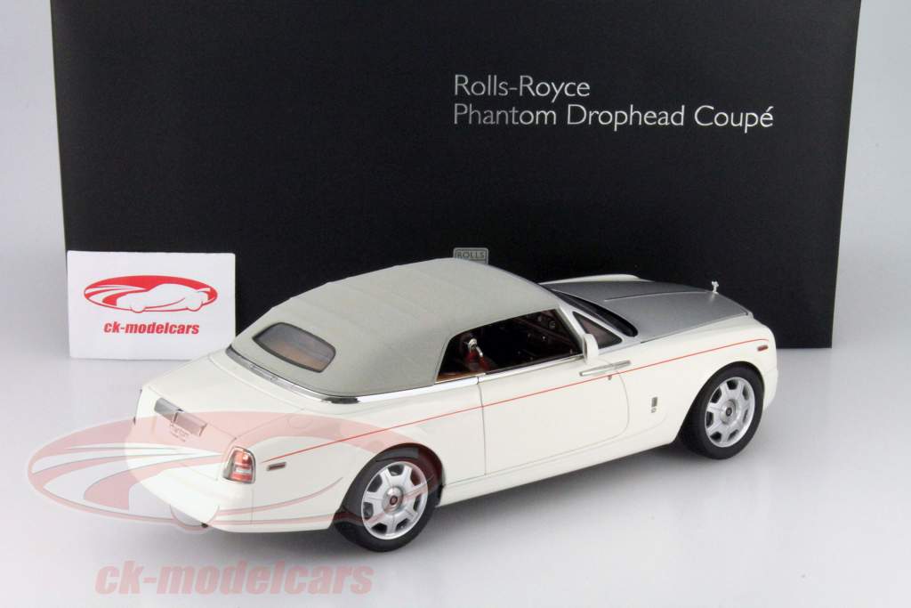 Rolls Royce Phantom Drophead Coupe Cabrio With softtop White 1:18 Kyosho