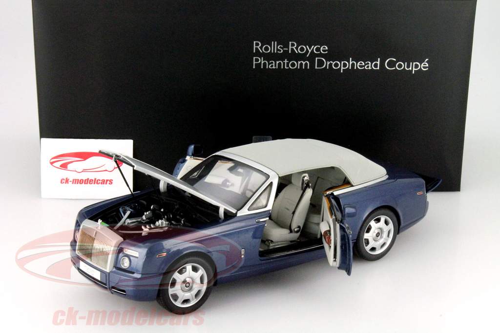 Rolls Royce Phantom Drophead Coupe Cabrio blau metallic / silber 1:18 Kyosho