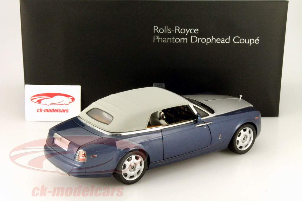 Rolls Royce Phantom Drophead Купе Кабриолет синий металлик / серебро 1:18 Kyosho