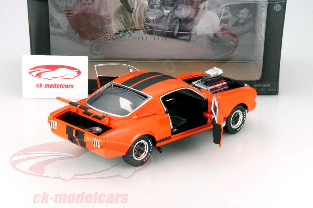 Ford Mustang Shelby GT350R År 1965 Orange / sort 1:18 ShelbyCollectibles