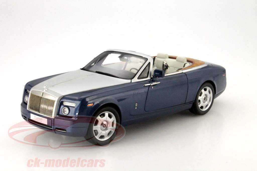 Rolls Royce Phantom Drophead Купе Кабриолет синий металлик / серебро 1:18 Kyosho