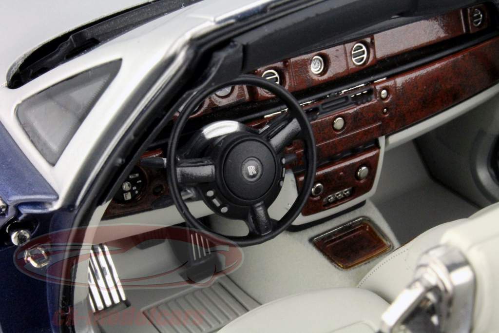 Rolls Royce Phantom Drophead Coupe Convertible blue metallic / silver 1:18 Kyosho