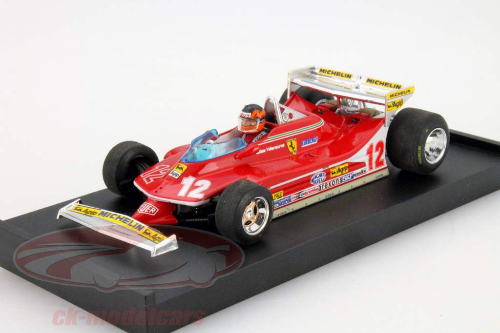 Gilles Villeneuve Ferrari 312 T4 #12 GP Monaco Formel 1 1979 1:43 Brumm