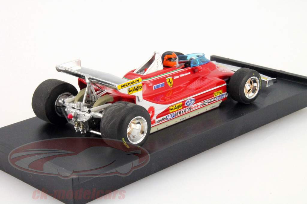 Gilles Villeneuve Ferrari 312 T4 #12 GP Monaco Formel 1 1979 1:43 Brumm