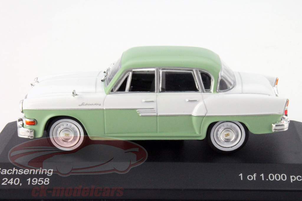 Sachsenring P240 Année 1958 vert 1:43 WhiteBox