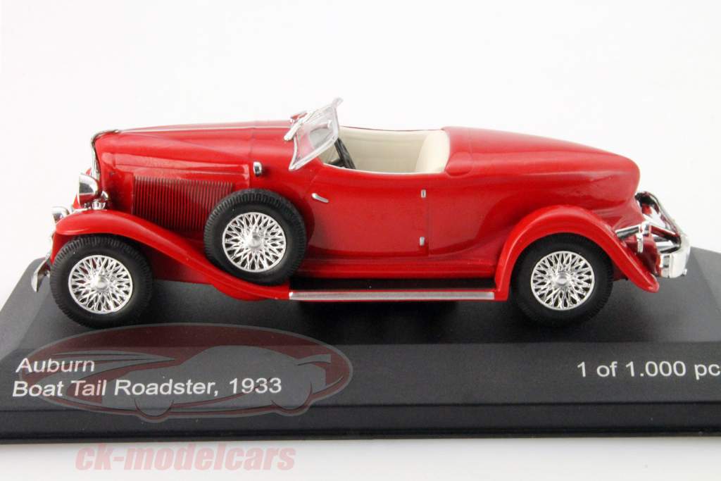 Auburn Boat Tail Roadster 年 1933 赤 1:43 WhiteBox