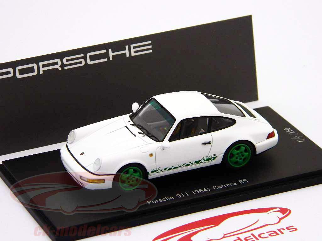 ポルシェ 911 (964) カレラ RS 白 - 緑 1:43 Spark