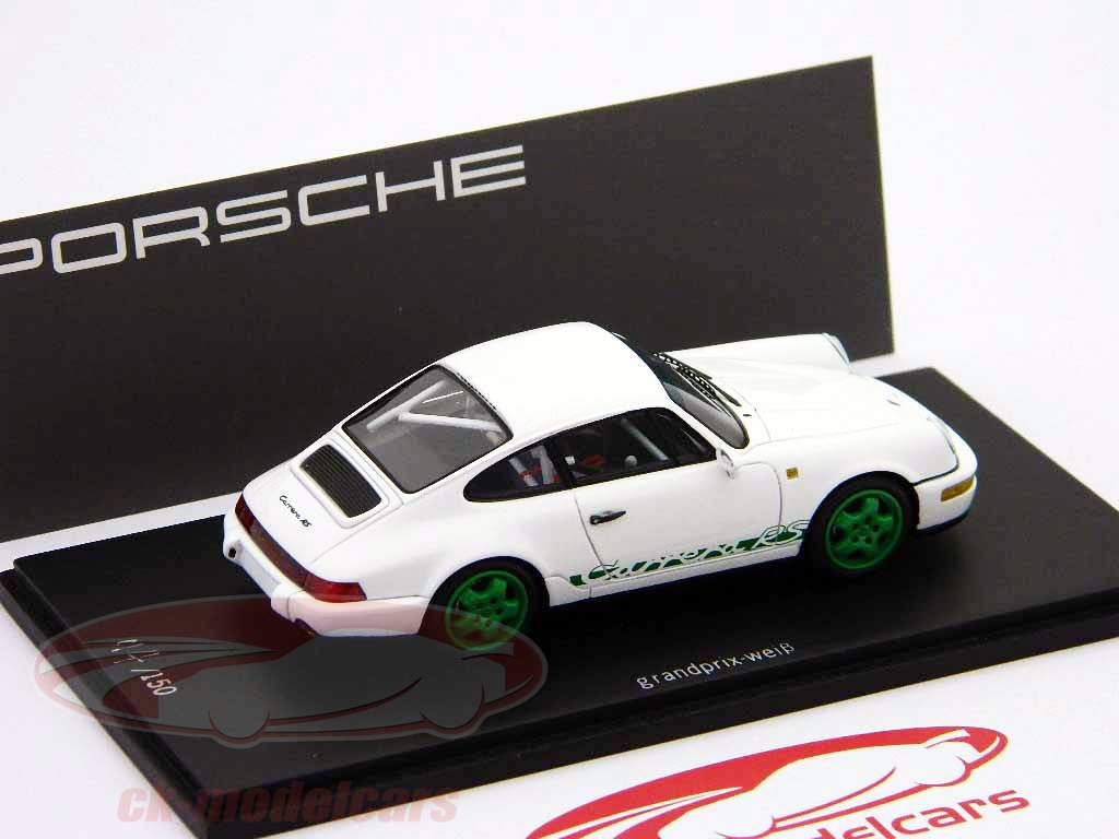 Porsche 911 (964) Carrera RS blanc - vert 1:43 Spark