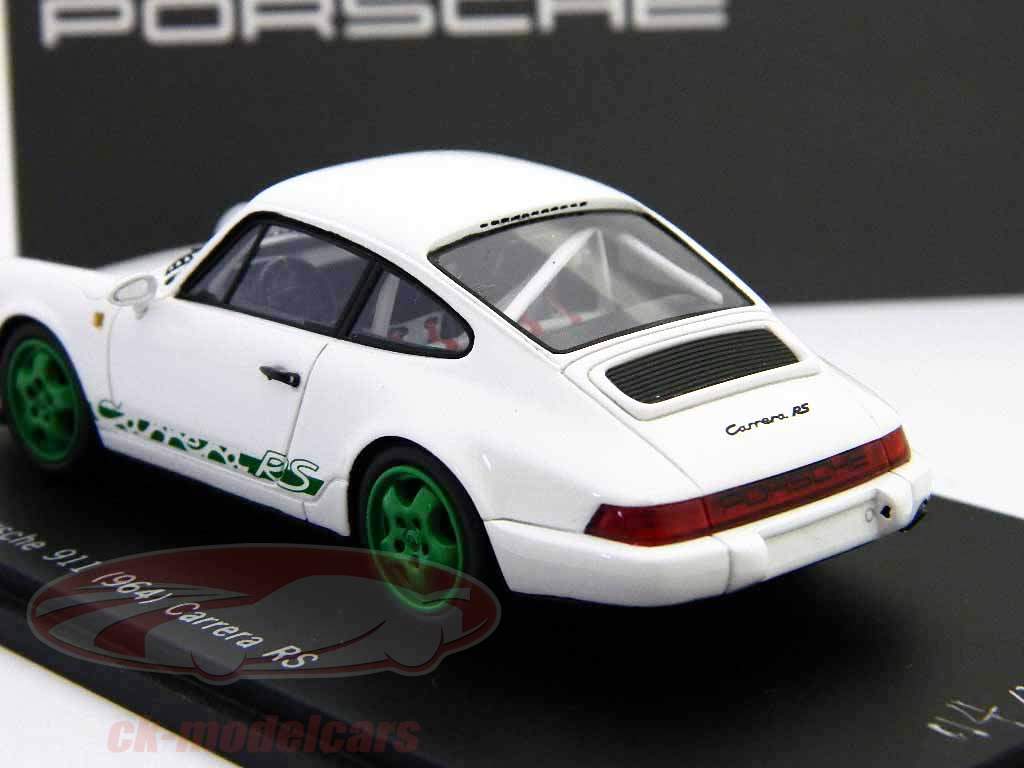 ポルシェ 911 (964) カレラ RS 白 - 緑 1:43 Spark