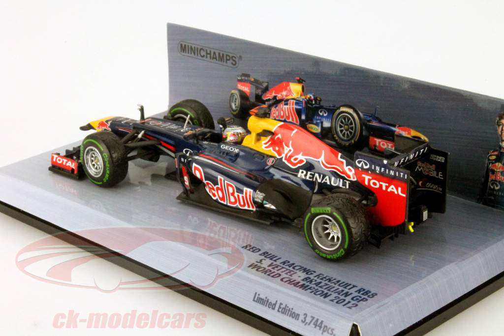 Red Bull Racing Renault RB8ブラジルGP限定版2012 狗公TOY 🏁🏎 | 🐻: Minichamps 1:43 Sebastian Vettel Red Bull