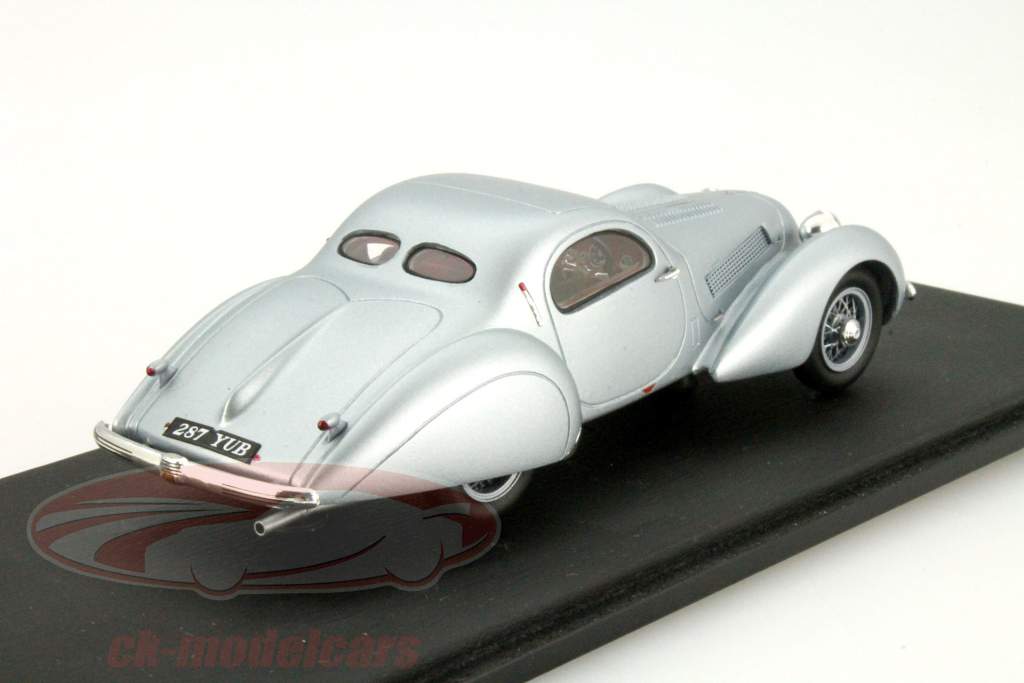 Talbot-Lago T23 FF Teardrop Coupe 年 1938 銀 1:43 Spark