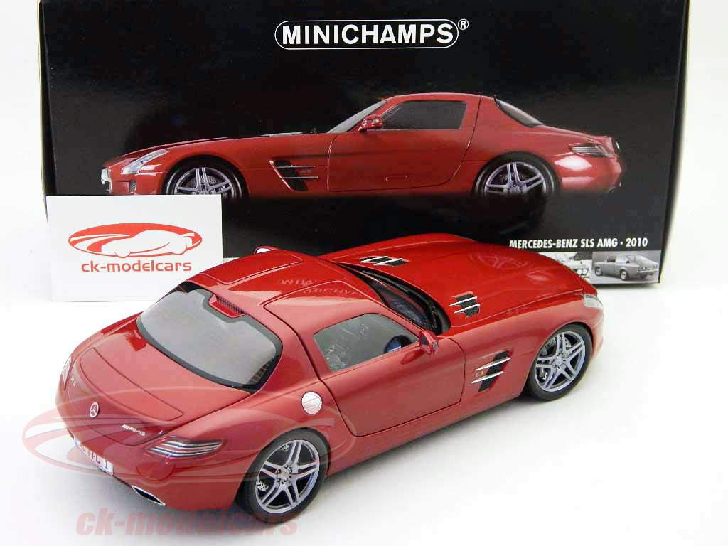 Mercedes-Benz SLS AMG ミニカー レッド 1/18 1/18 Minichamps Mercedes-Benz AMG SLS Black Series (Red