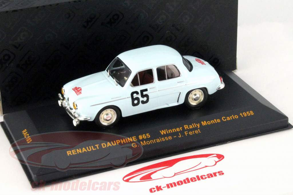 雷诺第九＃65获胜者蒙特卡洛拉力赛1958年1:43 IXO