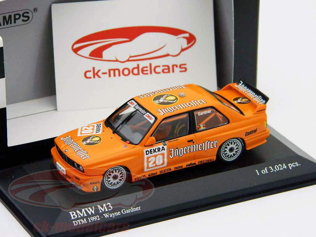 BMW M3 E30 DTM 1992 イエガー ミニカー PMA 1/43 Minichamps 1:43 Wayne Gardner BMW M3 E30 #20 Jägermeister