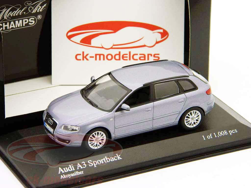 Audi A3 Sportback silber / silver Bj. 2004 1:43 PMA