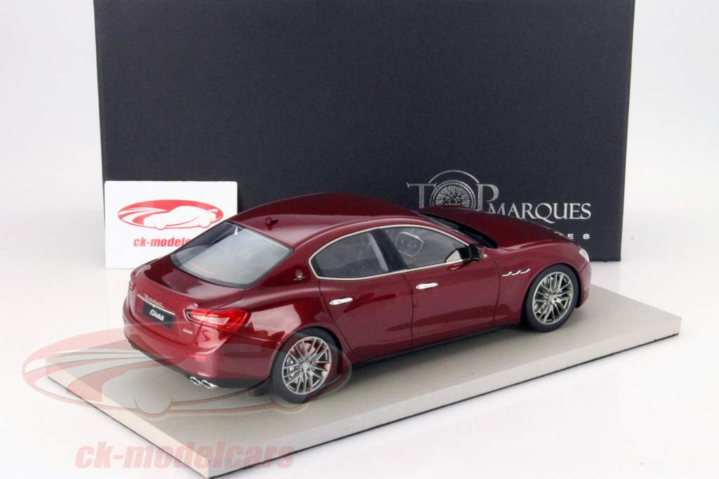 Maserati Ghibli rød metallic 1:18 TopMarques