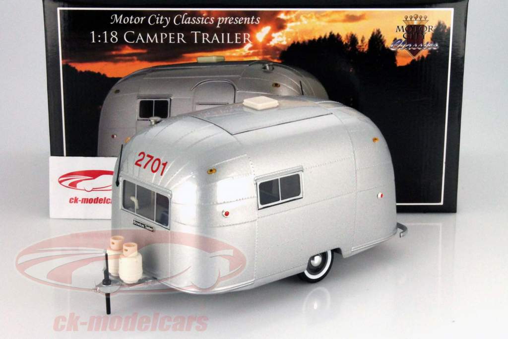 Motorcity 1:18 Camper Trailer silver 88101 model car 88101