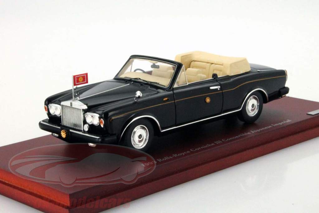 Rolls Royce Corniche III Cabriolet År 1993 sort 1:43 TrueScale