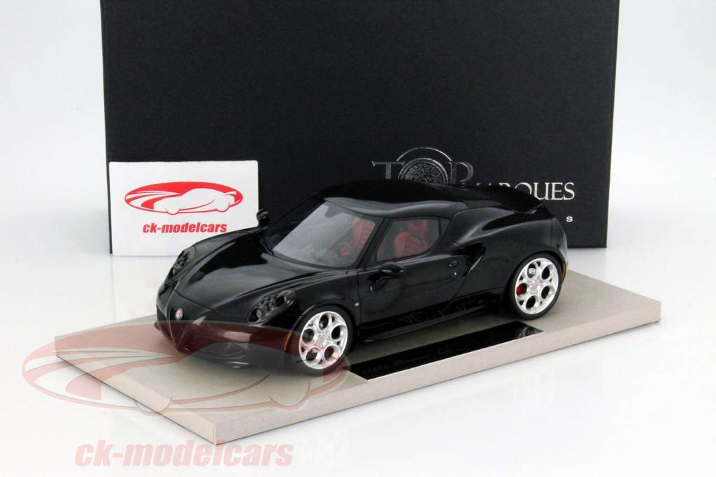 Alfa Romeo 4C Année de construction 2014 noir 1:18 TopMarques