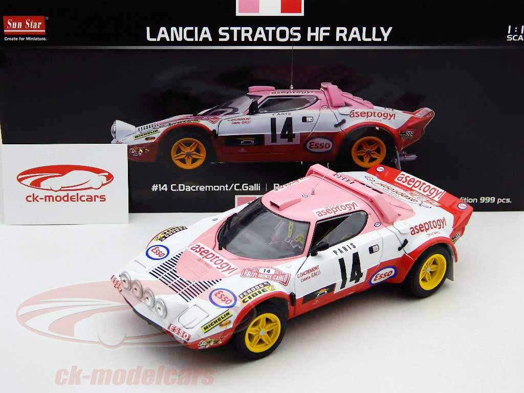 Lancia Stratos #14 Rallye Monte-Carlo 1977 1:18 Sun Star