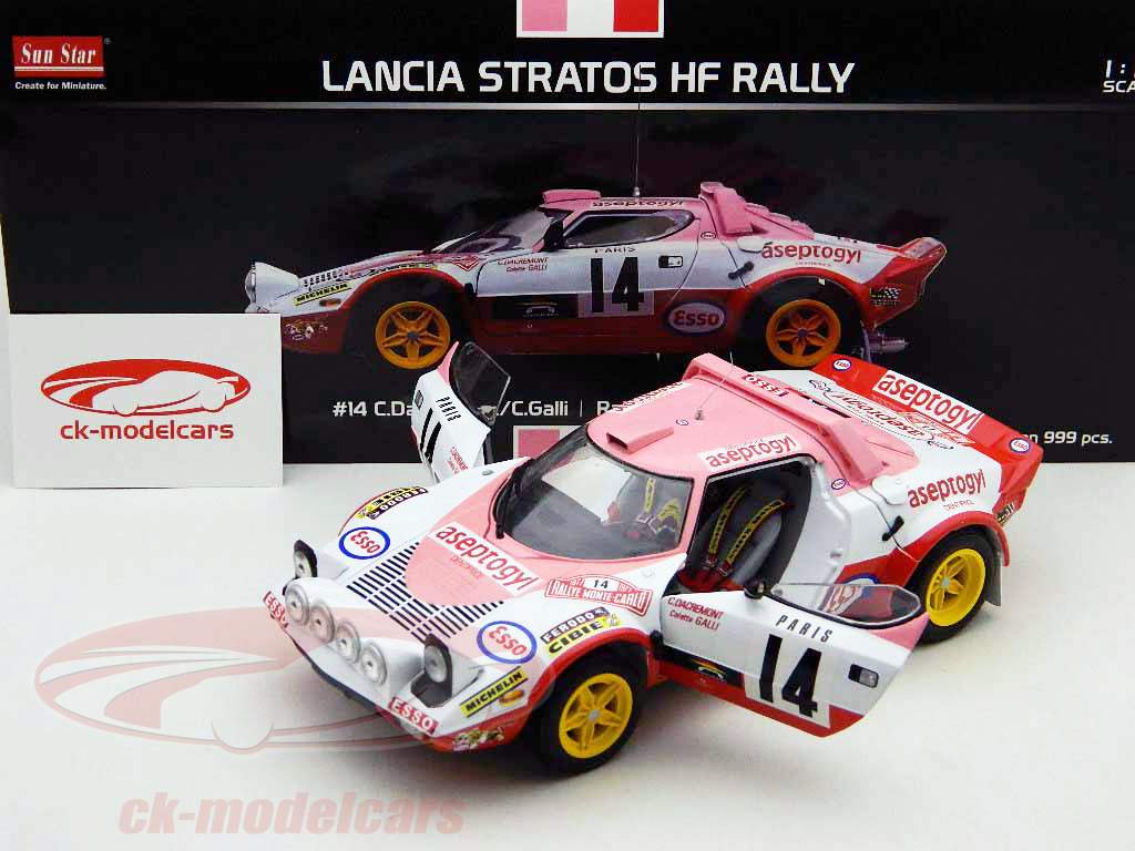 Lancia Stratos #14 Rallye Monte-Carlo 1977 1:18 Sun Star