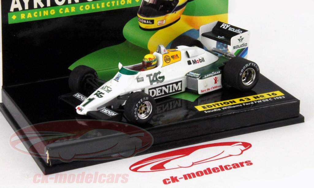 Ayrton Senna Saudia Williams Ford FW 08C #1 Formel 1 1983 1:43 Minichamps