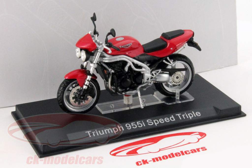 Triumph 955i Speed Triple rød / sort 1:24 Altaya