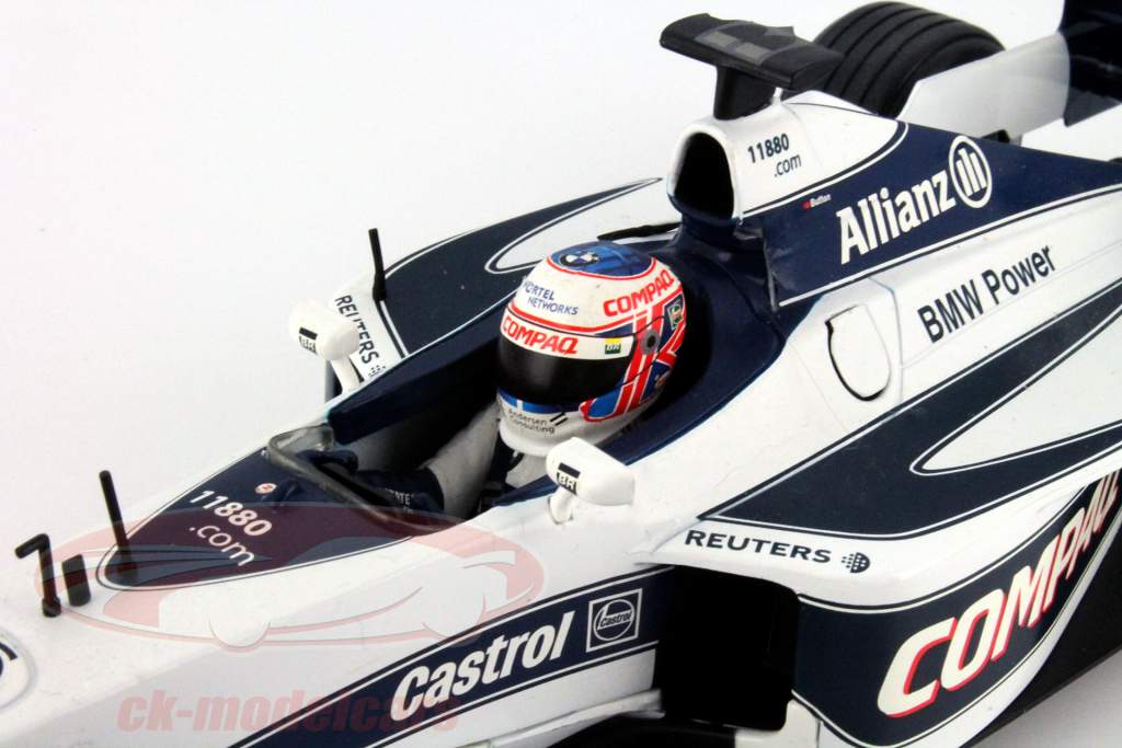 【ミニチャンプス　ウィリアムズ BMW FW22 バトン2000年1/18】 HotWheels 1:18 Jenson Button BMW Williams FW22 Formula 1