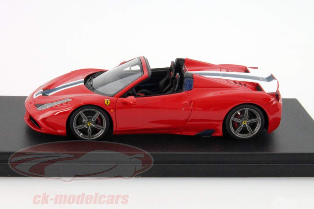 Ferrari 458 Speciale A rosso con bianco / blu Striscia 1:43 LookSmart